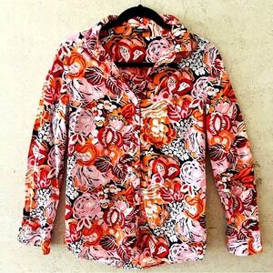 J.McLaughlin‎ Floral Button Down Long Sleeve Blouse Colorful Print M